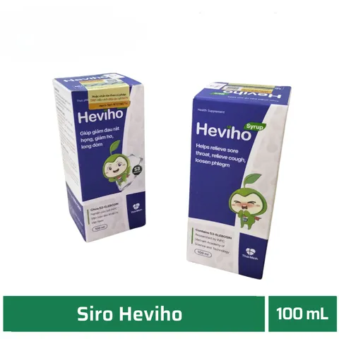 Siro Heviho - Chính Hãng Việt Nam Chai 100ml - Giúp Giảm Ho, Đau Rát Họng, Long Đờm Cho Trẻ