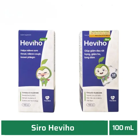 Siro Heviho - Chính Hãng Việt Nam Chai 100ml - Giúp Giảm Ho, Đau Rát Họng, Long Đờm Cho Trẻ