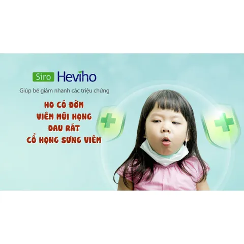 Siro Heviho - Chính Hãng Việt Nam Chai 100ml - Giúp Giảm Ho, Đau Rát Họng, Long Đờm Cho Trẻ