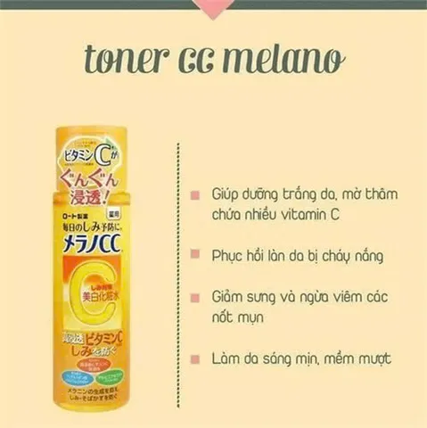 Nước Hoa Hồng Melano CC Rohto Vitamin C Dưỡng Sáng Mờ Thâm - Hàng Nội Địa Nhật Bản
