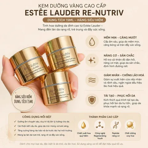 Kem Dưỡng Hỗ Trợ Nâng Cơ Tái Tạo Da Estée Lauder Re-Nutriv Ultimate Lift Regenerating Youth Crème 15ml