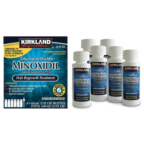 Set 6 hộp Dung Dịch Mọc Tóc Cho Nam Kirkland Minoxidil 5% NK chính hãng Mỹ
