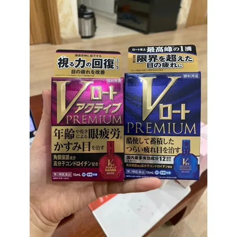 Nước Nhỏ Mắt V Rohto Premium Nhật Bản – Giúp Làm Dịu Mắt, Giảm Cảm Giác Mỏi Mắt