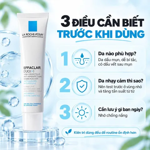 Kem Dưỡng Da Mụn La Roche-Posay Effaclar Duo+ 40ml Hỗ Trợ Giảm Mụn, Mờ Thâm, Hạn Chế Mụn Tái Lại