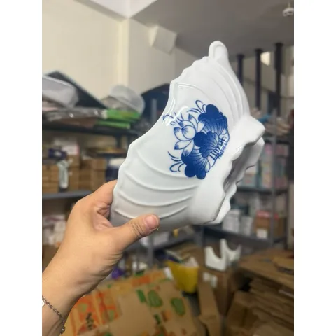 Đĩa Gà Sứ Cao Cấp - Thiết Kế Sang Trọng - Dùng Để Trang Trí Bàn Tiệc họa tiết hoa văn 813794