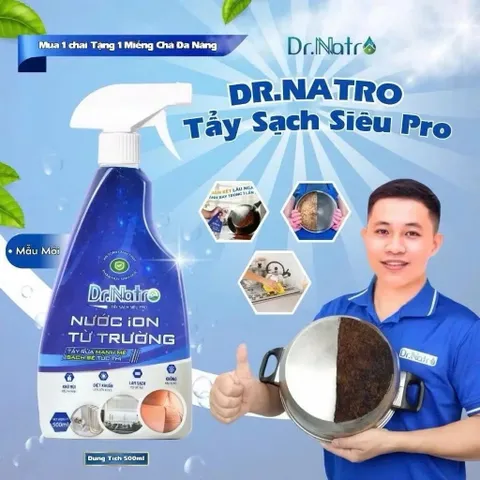Chai tẩy đa năng Dr Natro 500ml làm sạch dầu mỡ, vệ sinh giày dép, sàn nhà an toàn lành tính 813805