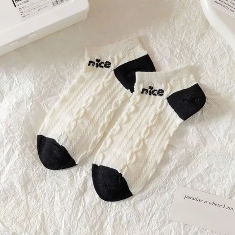 Combo 5 Đôi Tất Nữ Cổ Ngắn Phong Cách Hàn Quốc Ulzzang, Set Vớ Nữ Tiểu Thư Thêu Nơ, Viền Ren, Họa Tiết Thừng Xinh Xắn 813813