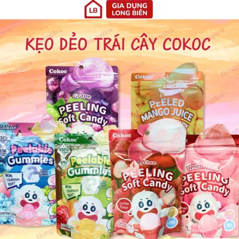 Combo 3 Gói Kẹo Dẻo Trái Cây Lột Bóc Vỏ Có Con Vật 3D BoBo Cokoc (180G) 813827