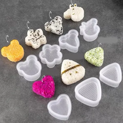 Bộ Khuôn Cơm Tam Giác Bộ 6 Khuôn Làm Cơm Nắm Onigiri, Khuôn Ép Cơm Bento Tạo Hình Dễ Thương Cho Bé Ăn Dặm 813834