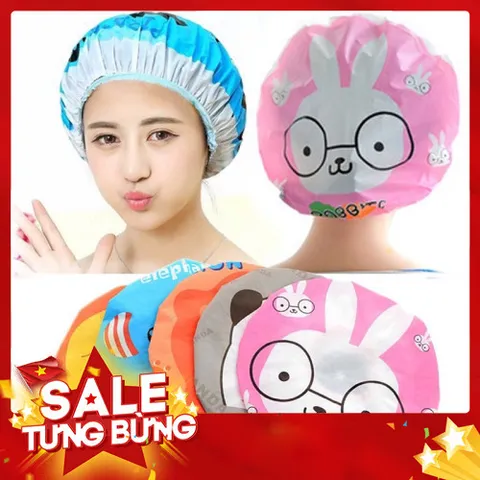 Mũ chụp tóc khi tắm bảo vệ tóc khỏi nước và hóa chất trong quá trình tắm, rửa mặt 813833