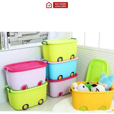 Thùng ô tô đựng đồ chơi có bánh xe size to 58 x 39 x 31cm chất đẹp 813840