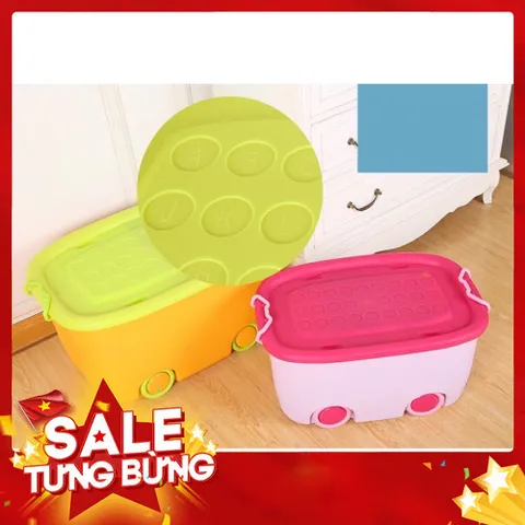 Thùng ô tô đựng đồ chơi có bánh xe size to 58 x 39 x 31cm chất đẹp 813840