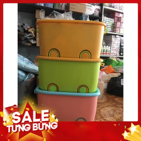 Thùng ô tô đựng đồ chơi có bánh xe size to 58 x 39 x 31cm chất đẹp 813840