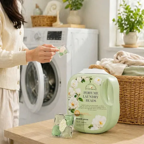 Viên Giặt Xả Cao Cấp Xun Qiao Monet Garden Hương Hoa Sơn Trà 168 Viên - Công Nghệ 5in1 Lưu Hương Lâu, Làm Sạch Sâu