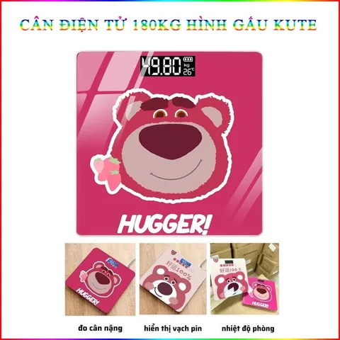 Cân Điện Tử Hình Gấu 180Kg - Dễ Thương, Chính Xác và Tiện Lợi 813859