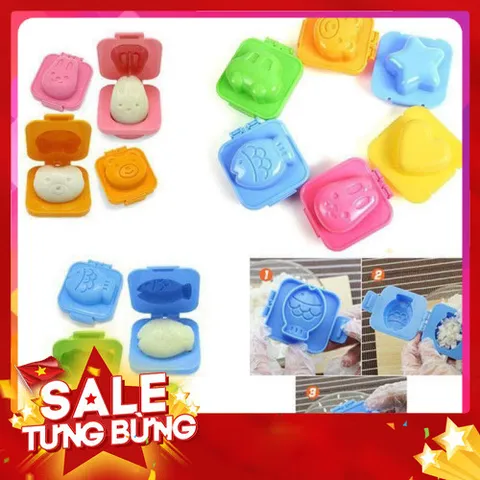 Bộ Khuôn Cơm Khuôn Bánh 6 Món Cho Bé - Giúp Trẻ Thích Thú Với Bữa Ăn