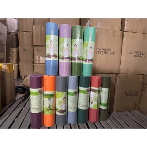 Thảm Tập Yoga TPE Cao Cấp 6mm/8mm Định Tuyến Chống Trượt - Thảm Tập Gym, Yoga Tại Nhà Êm Ái, Đàn Hồi Tốt