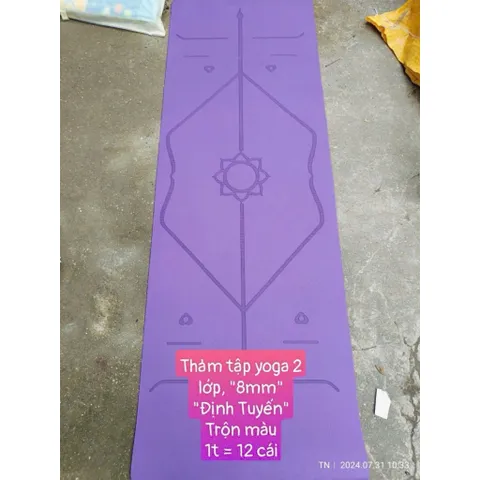 Thảm Tập Yoga TPE Cao Cấp 6mm/8mm Định Tuyến Chống Trượt - Thảm Tập Gym, Yoga Tại Nhà Êm Ái, Đàn Hồi Tốt