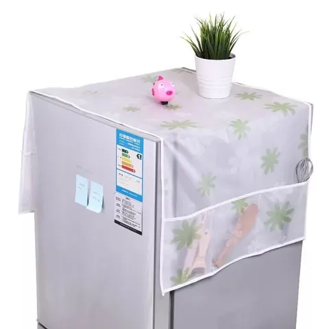 Tấm Phủ Tủ Lạnh Chống Bụi Có Túi Đựng Đồ | Khăn Che Tủ Lạnh Chống Thấm Trang Trí Nhà Bếp Cao Cấp 813882