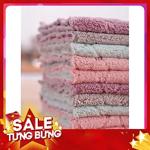 Combo 10 Khăn Lau Bếp Đa Năng Tiện Lợi Khăn Lau Tay 2 Mặt Siêu Thấm Lau Bát Lau Chén Đĩa 813887