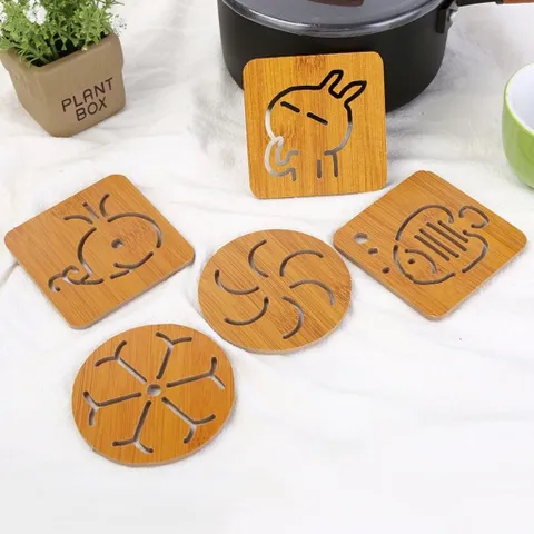 Combo 2 Miếng Lót Ly Lót Nồi Bằng Gỗ Chống Thấm Nước 9CM 813896