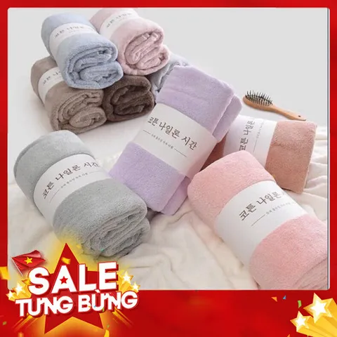 Khăn Tắm Bông Hàn Quốc Cao Cấp - Xuất Xứ Hàn Quốc, Khổ Rộng 70 x 140 cm 813899