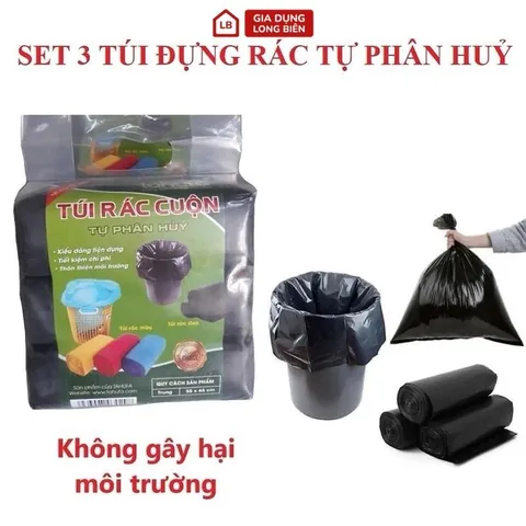 Túi Đựng Rác Tự Phân Hủy (Set 3 Cuộn) - Giải Pháp Bảo Vệ Môi Trường 813910