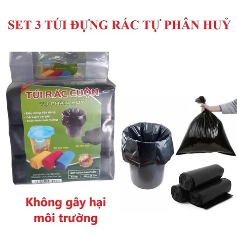 Túi Đựng Rác Tự Phân Hủy (Set 3 Cuộn) - Giải Pháp Bảo Vệ Môi Trường 813910