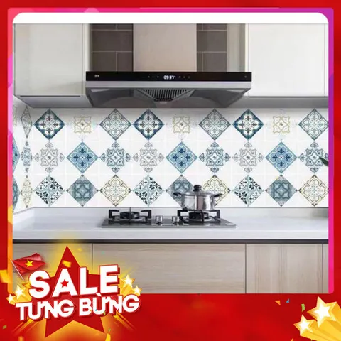 Cuộn Giấy Dán Bếp Hoạ Tiết Kẻ Tráng Nhôm Size 2m x 60cm - Tiện Lợi Và Đẹp Mắt 813915
