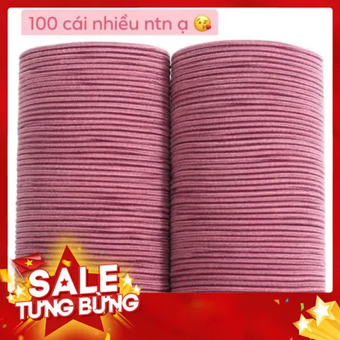 Sét 100 chun buộc tóc kèm túi đựng tiện lợi, phù hợp cho mọi loại tóc từ mỏng đến dày 813928