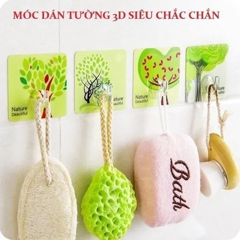 Móc Dính 3D Siêu Chắc (Set 10 Cái) - Giải Pháp Treo Đồ Tiện Lợi 813927