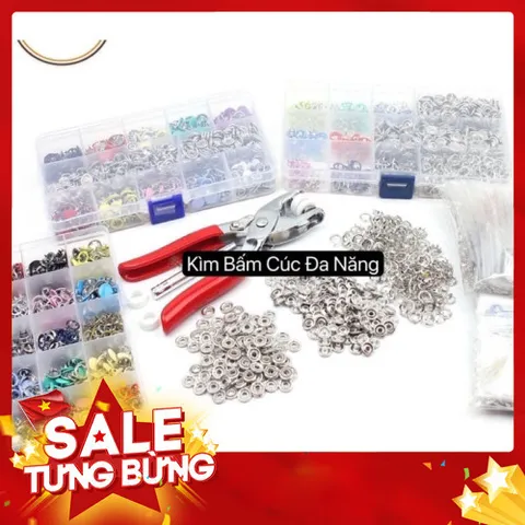 Kìm bấm tặng kèm 100 cúc bấm tiện dụng 813947