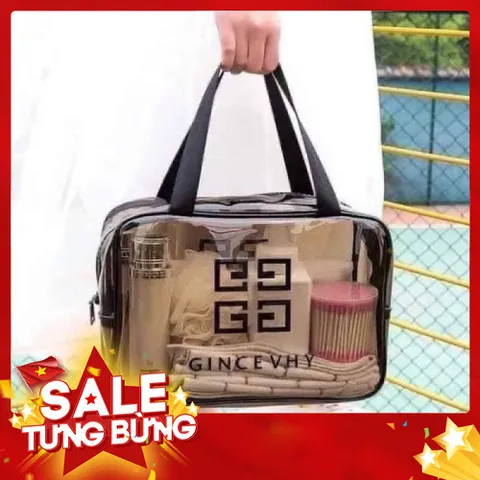 Sét 3 túi đựng đồ du lịch trong suốt đủ size tiện dụng 813960