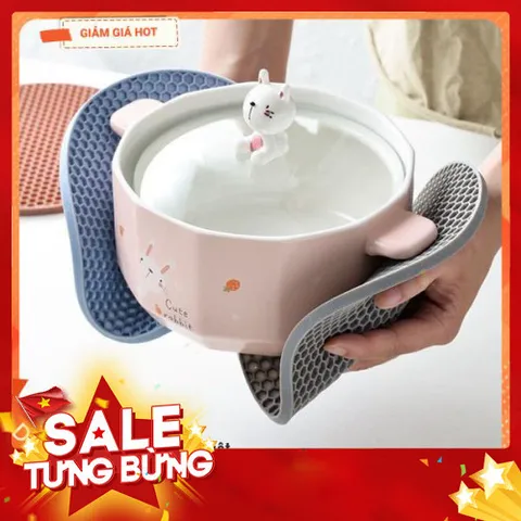 Miếng Lót Nồi Silicon Chống Nóng Chịu Nhiệt Mẫu Mới - Kích Thước 17cm, An Toàn Cho Mọi Loại Nồi 813972