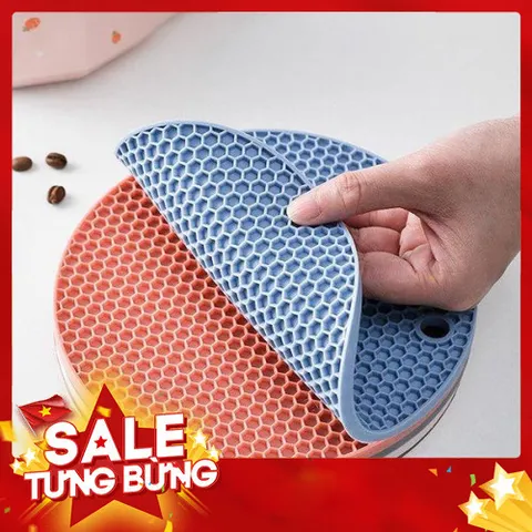 Miếng Lót Nồi Silicon Chống Nóng Chịu Nhiệt Mẫu Mới - Kích Thước 17cm, An Toàn Cho Mọi Loại Nồi 813972
