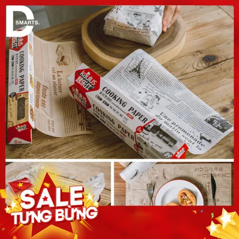 Giấy Nến Thấm Dầu Hoa Văn Mẫu Mới - Hàng Loại 1 Cuộn 5M Chống Bám Dính, Thấm Hút Dầu Mỡ Tốt 813977
