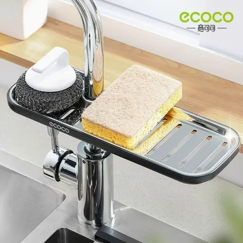 Khay Để Xà Phòng, Giẻ Rửa Bát Inox ECOCO Cao Cấp Không Gỉ 813994