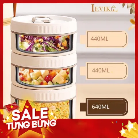Hộp cơm giữ nhiệt 1520ml kèm túi đũa thìa 814002