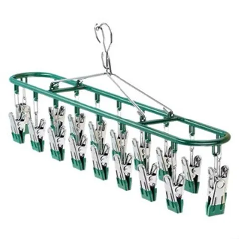 Giá Phơi Tất 18 Kẹp - Móc Treo Sấy Nhỏ Giọt Bằng Thép Không Gỉ, Tiện Lợi Cho Quần Áo Trẻ Em 814011