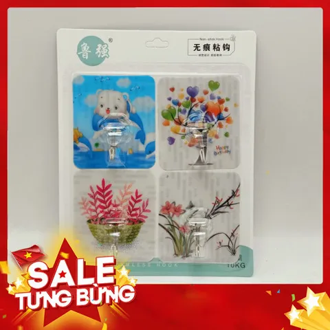 Móc dính chịu lực (combo 4 móc) 814013