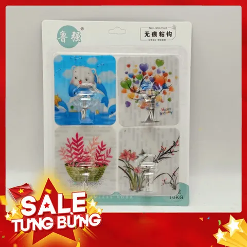 Móc dính chịu lực (combo 4 móc) 814013