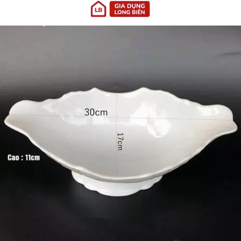 Đĩa Thuyền Đựng Gà Men Trắng Gốm Sứ Bát Tràng - Sang Trọng và Chất Lượng 814014