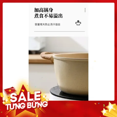 Nồi Chống Dính Vân Đá Đủ Size 20, 22, 24cm - Tay Cầm Chống Nóng, Tiện Lợi 814040