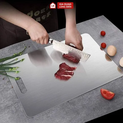 Thớt Inox 304 Cao Cấp 2in1 Chống Mùn, Dễ Vệ Sinh, Size 25x35cm 814044