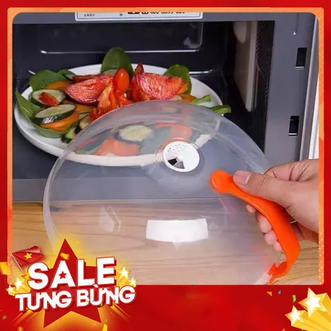 Nắp Đậy Thực Phẩm Dùng Trong Lò Vi Sóng Có Tay Cầm Nhựa PP Chịu Nhiệt, Giữ Sạch Lò 814042