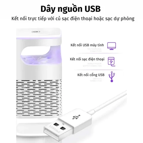 Đèn Bắt Muỗi Bắt Côn Trùng Máy Bắt Muỗi Thông Minh Có Đèn Led Tia UV Tiết Kiệm Điện 814048