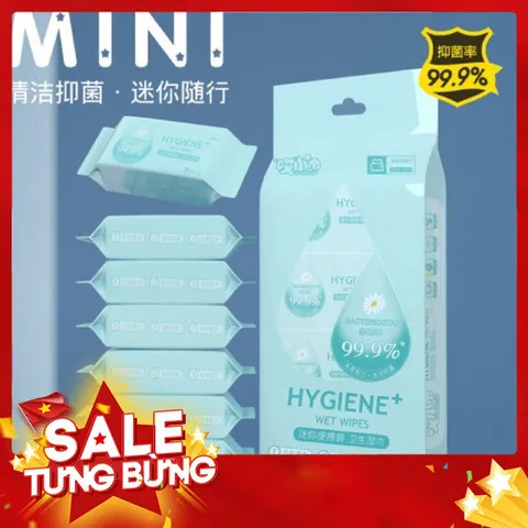 Khăn Giấy Ướt Mini Bịch 8 Gói - Tiện Lợi, Đa Năng Cho Mọi Gia Đình 814051