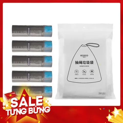 Túi Đựng Rác Có Quai Xách Siêu Dai ecoco (combo 5 cuộn) 814063