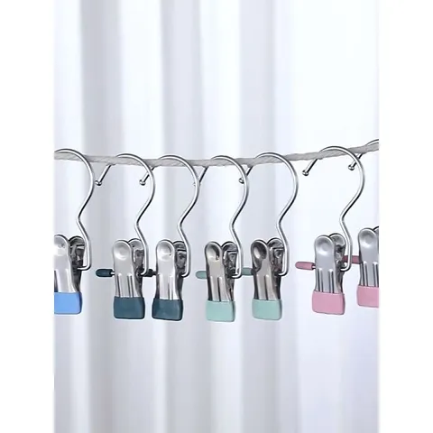Móc Inox Kẹp Quần Áo Bọc Nhựa - Tiện Lợi và Bền Bỉ 814071