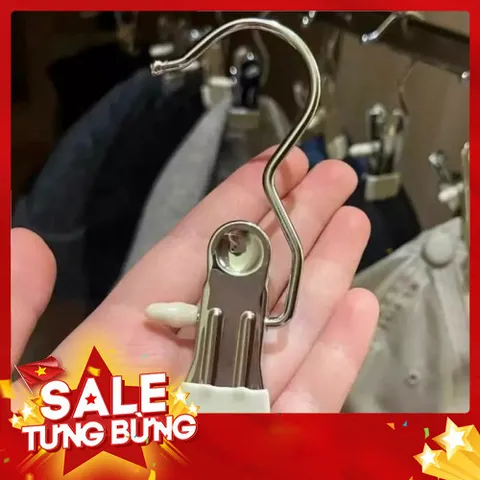 Móc Inox Kẹp Quần Áo Bọc Nhựa - Tiện Lợi và Bền Bỉ 814071